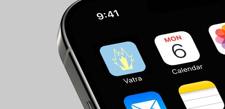 Vatra app icon on a phone home screen